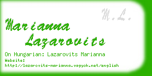 marianna lazarovits business card